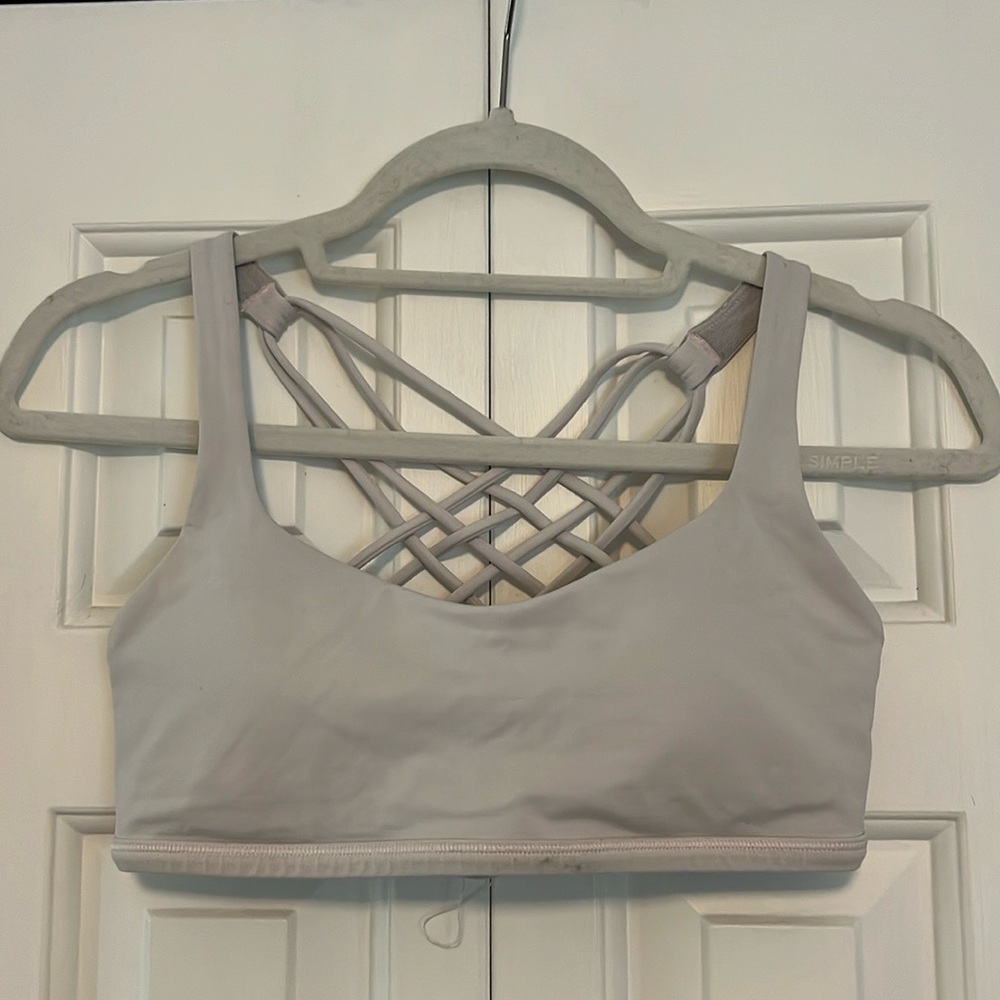 Free to be wild light pink lululemon sports bra